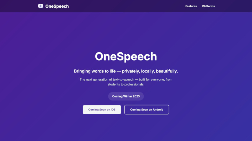 OneSpeech Thumbnail